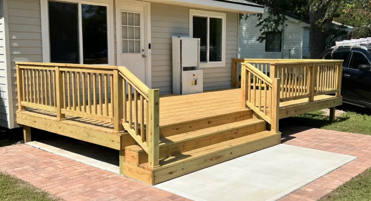 New wood deck