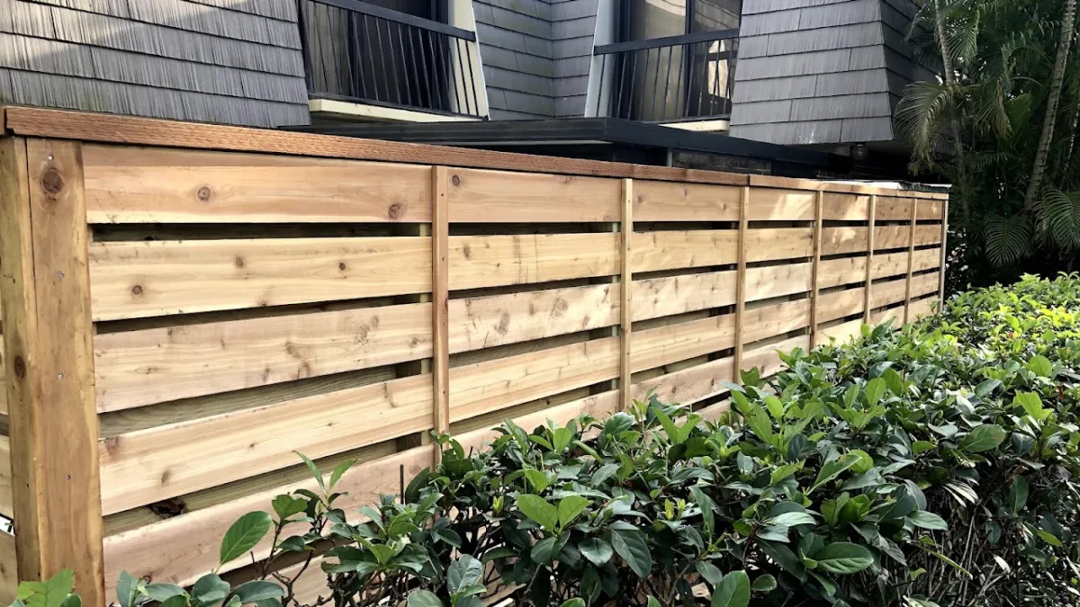 New cedar privacy fence